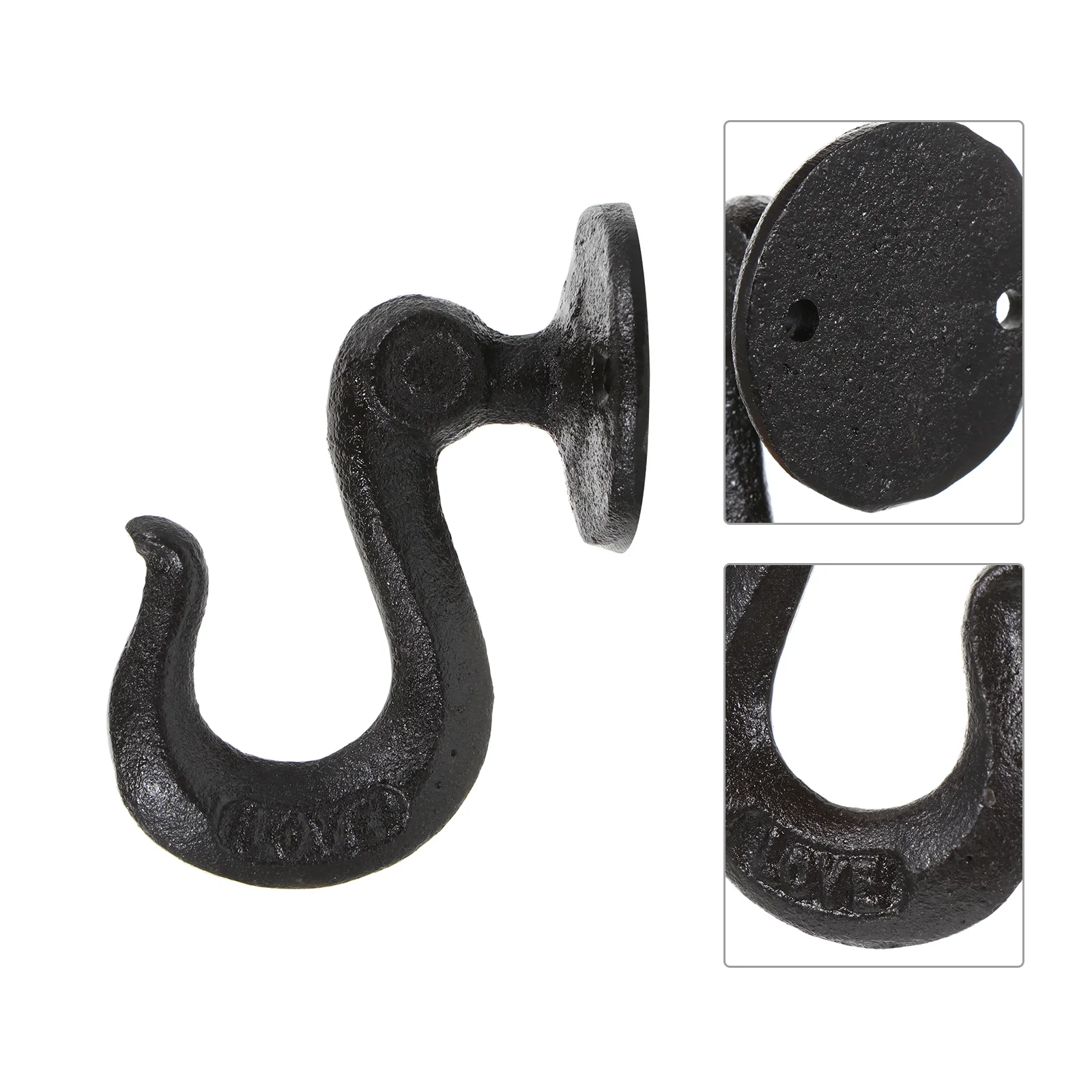 Hooks Wall Coat Iron Hook Black Wrought Singlemounted Retro Decor Industrial Vintage Closet Cast Decorative Hanging Clothes
Hooks Wall Coat Iron Hook Black Wrought Singlemounted Retro Decor Industrial Vintage Closet Cast Decorative Hanging Clothes