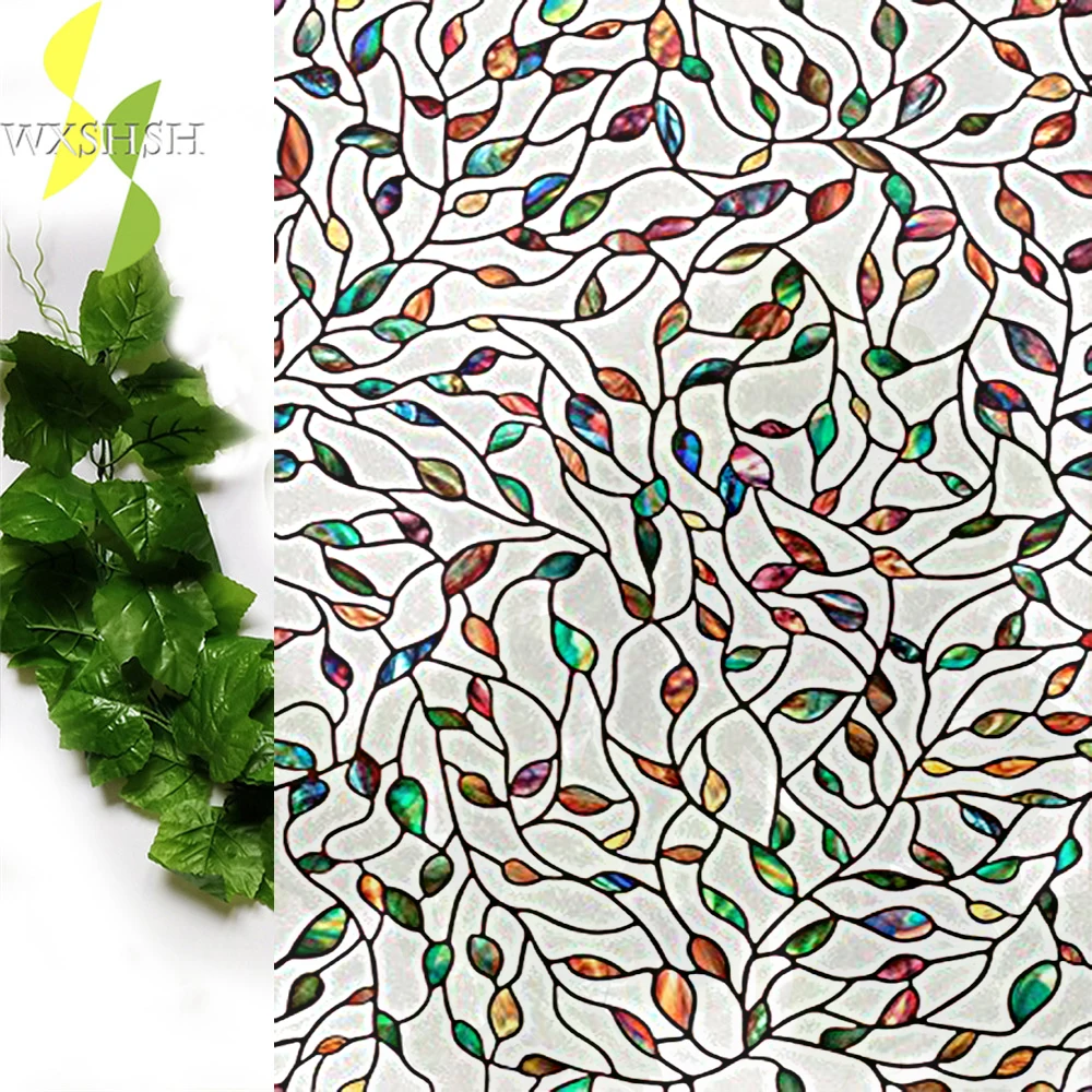 WXSHSH No Glue Static Cling Privacy Glass Sticker 3D Frosted Colorful Leaf Window Films Size 75*200 Cm UV Blocking Heat Control
WXSHSH No Glue Static Cling Privacy Glass Sticker 3D Frosted Colorful Leaf Window Films Size 75*200 Cm UV Blocking Heat Control