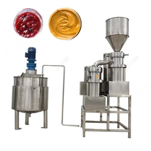Stainless Steel Double Jacketed Mixing Tank Sugar Mixing Machine with Agitator Peanut Butter Sesame Paste Colloidal Grinder