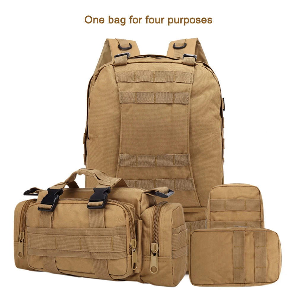 55L Outdoor Molle Military Camouflage Backpack Attendance Hunting Rucksack Oxford Waterproof Camping Travel Mountaineering Bag
55L Outdoor Molle Military Camouflage Backpack Attendance Hunting Rucksack Oxford Waterproof Camping Travel Mountaineering Bag