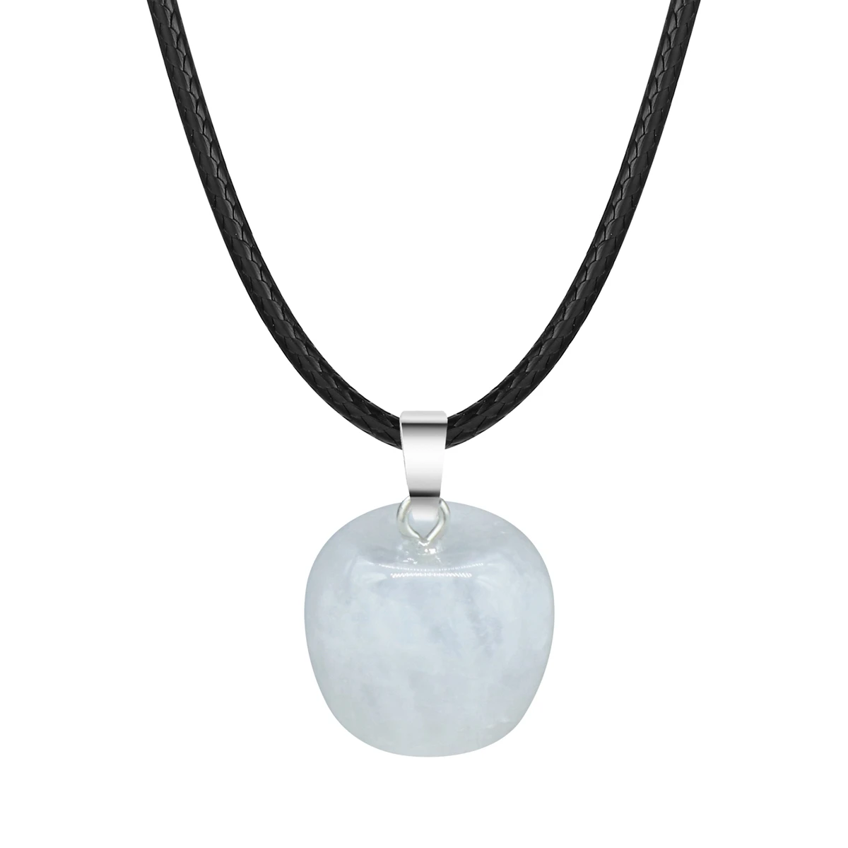 Natural Quartz Crystal 20MM Apple Shape Pendant Necklace with Black Cord for Women Girls Crystal Apples Choker Jewelry
Natural Quartz Crystal 20MM Apple Shape Pendant Necklace with Black Cord for Women Girls Crystal Apples Choker Jewelry