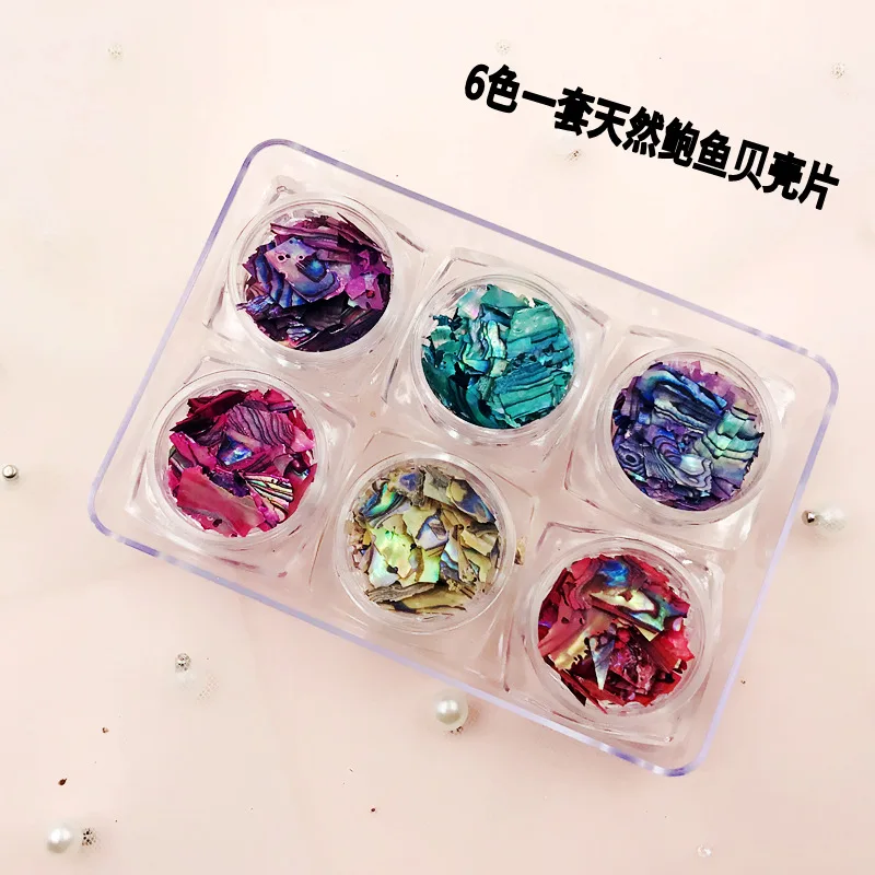 6Pcs Nail Art Holographic Abalone Shell Glitter Tips Colorful Nail Art Decorations Sticker For 3D Designer Charms Manicure Stone
6Pcs Nail Art Holographic Abalone Shell Glitter Tips Colorful Nail Art Decorations Sticker For 3D Designer Charms Manicure Stone