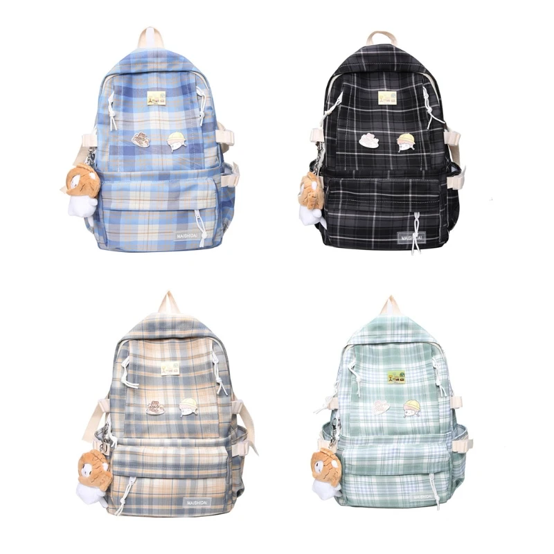 Plaid School Backpack Large Capacity Students Schoolbag Campus Stripe Style Fashionable Teenage Girl Travel Bag
Plaid School Backpack Large Capacity Students Schoolbag Campus Stripe Style Fashionable Teenage Girl Travel Bag