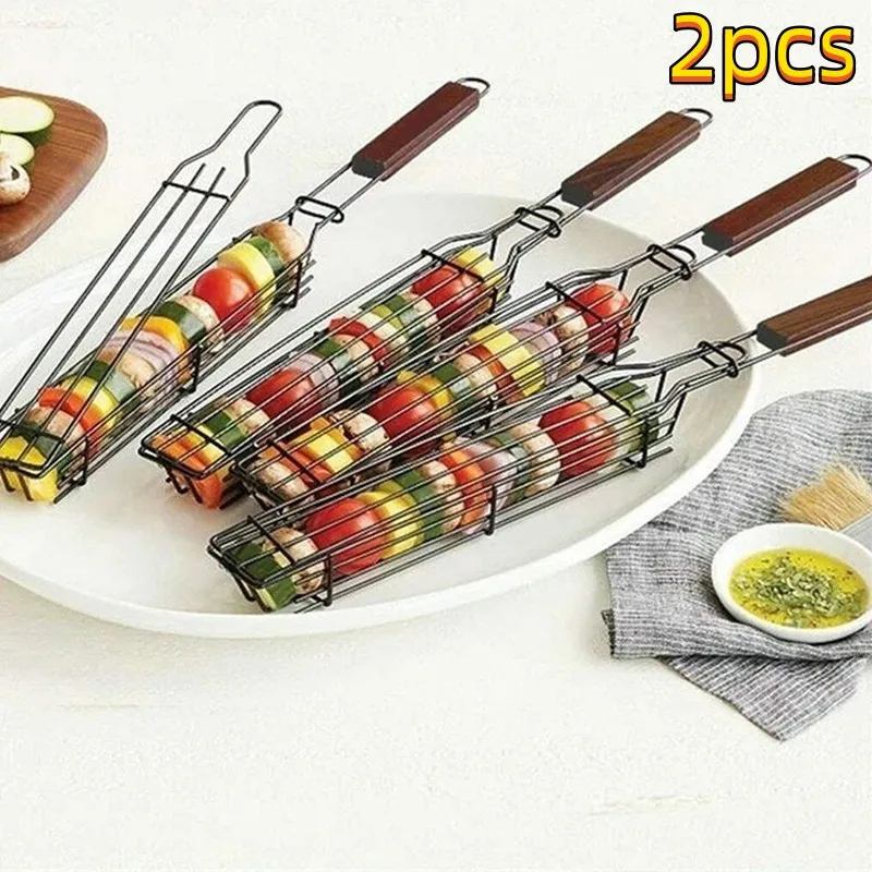 2pcs Portable BBQ Grilling Basket with Nonstick Coating Compact Nonstick BBQ Grilling Basket Set for Outdoor Cooking and Camping
2pcs Portable BBQ Grilling Basket with Nonstick Coating Compact Nonstick BBQ Grilling Basket Set for Outdoor Cooking and Camping