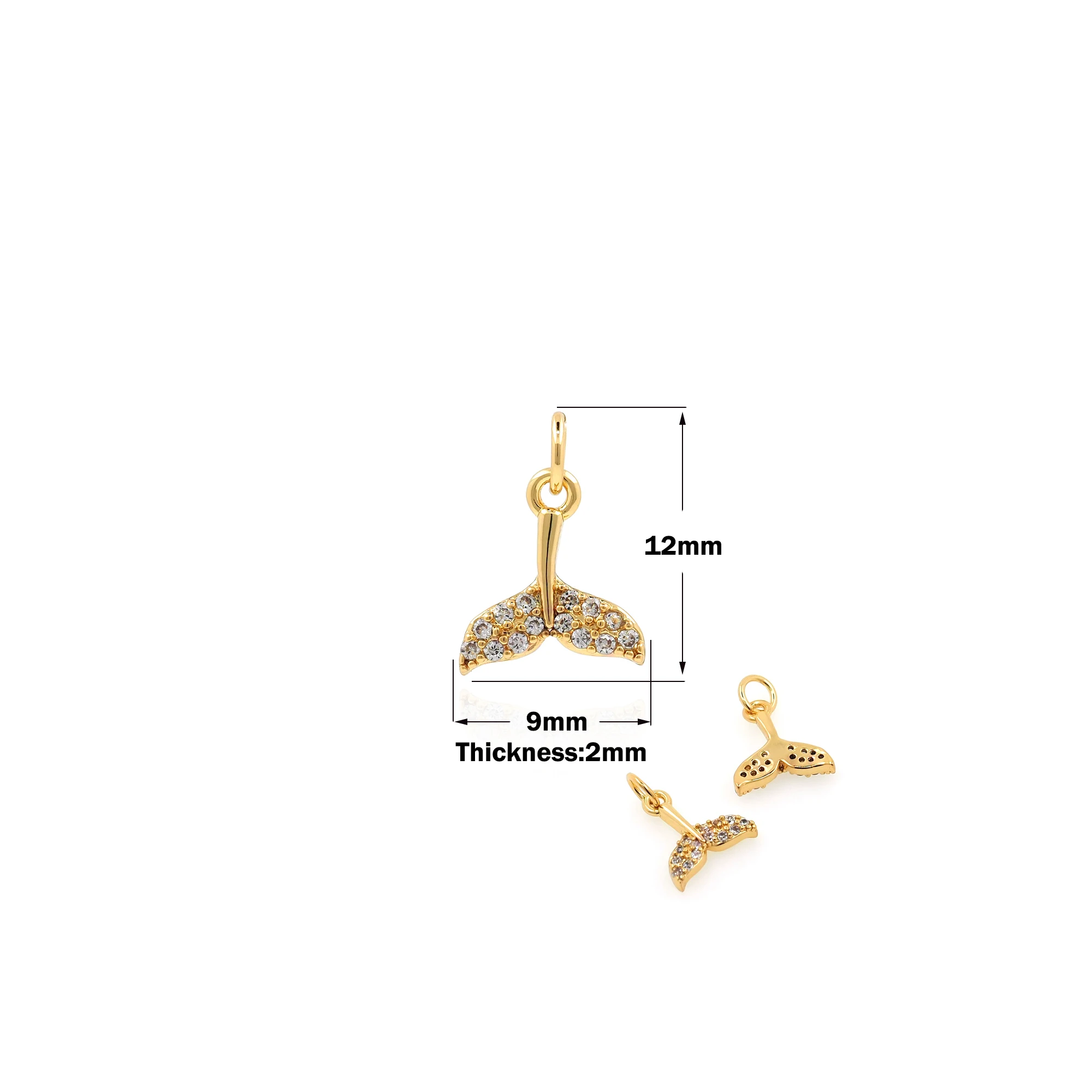 Micro-Pave Whale Tail Fish Charm Mermaid Tail Pendant Necklace Jewelry DIY Jewelry Making Supplies Sea Life Charm
Micro-Pave Whale Tail Fish Charm Mermaid Tail Pendant Necklace Jewelry DIY Jewelry Making Supplies Sea Life Charm