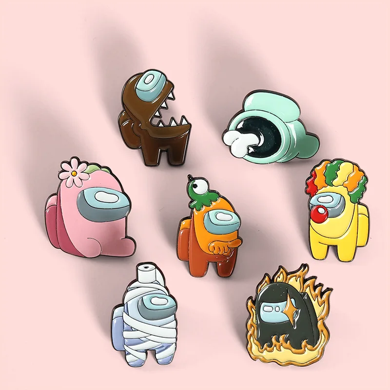 2PCS The new AmongUS game cartoon character brooch creative personality funny shape alloy brooch badge cute enamel pins
2PCS The new AmongUS game cartoon character brooch creative personality funny shape alloy brooch badge cute enamel pins