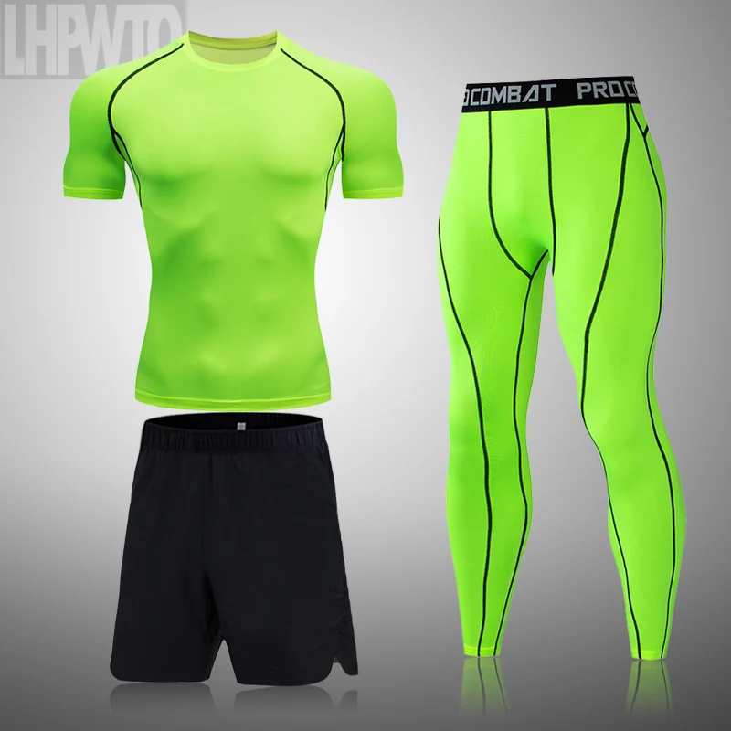 Gym Clothing Men Fitness Workout Tight Mens MMA Compression Short Sleeve Tracksuit Sports Suits Jogging Running Set Rashguard
Gym Clothing Men Fitness Workout Tight Mens MMA Compression Short Sleeve Tracksuit Sports Suits Jogging Running Set Rashguard