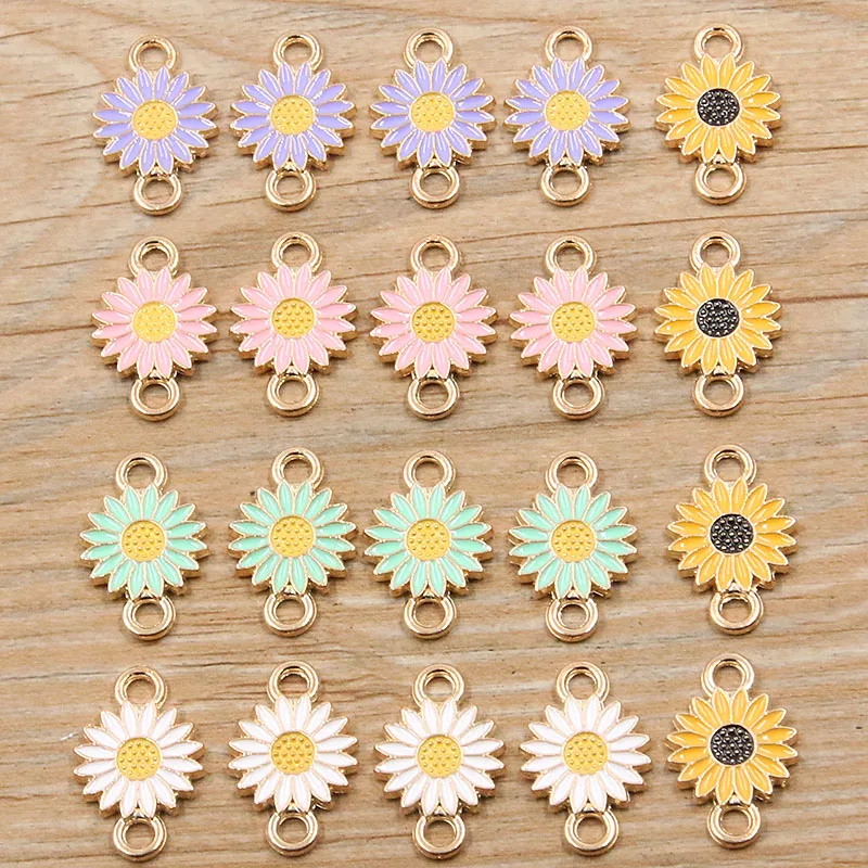 10Pcs Mix Lot Gold Color Sunflower Flower Charm Connectors for Jewelry Making Bracelet Findings Accessories DIY Craft
10Pcs Mix Lot Gold Color Sunflower Flower Charm Connectors for Jewelry Making Bracelet Findings Accessories DIY Craft