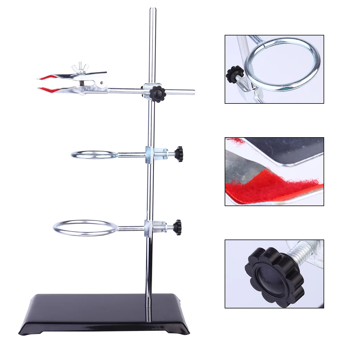 Essential Oil Holder Iron Stand Supplies Laboratory Metal Rack Retort Ring Chem Kit Equipment
Essential Oil Holder Iron Stand Supplies Laboratory Metal Rack Retort Ring Chem Kit Equipment