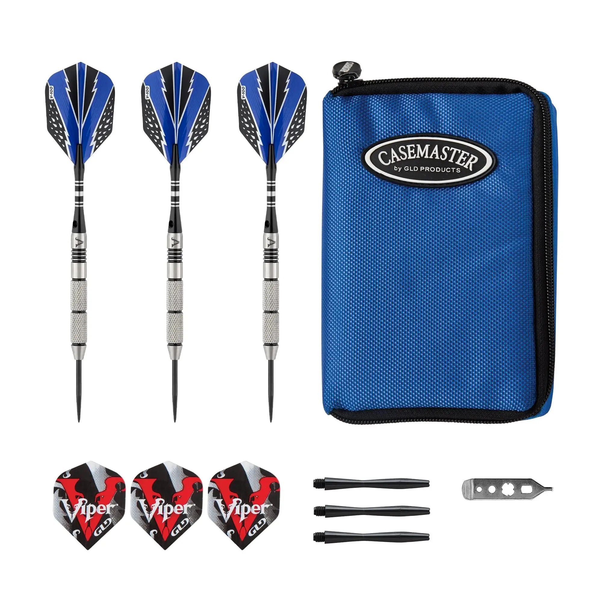Cold Steel Tungsten Steel Tip Darts 21 Grams and Casemaster Select Blue Nylon Dart Case
Cold Steel Tungsten Steel Tip Darts 21 Grams and Casemaster Select Blue Nylon Dart Case