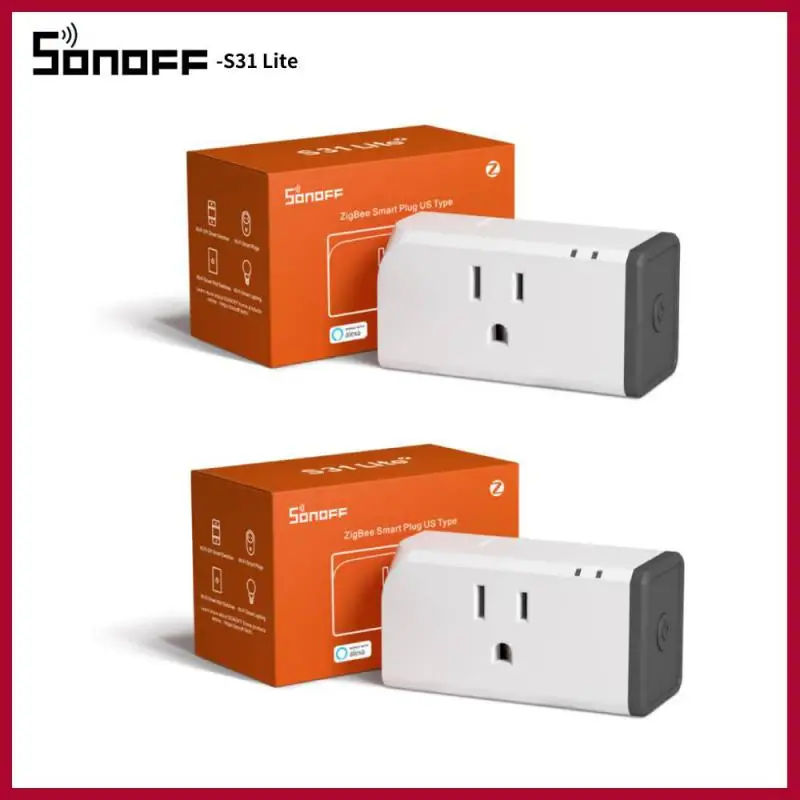 

1-2pcs SONOFF S31 Lite US Smart Zigbee Socket Zigbee Plug Smart Home Remote Control Works With Alexa SmartThings Hub Ewelink APP