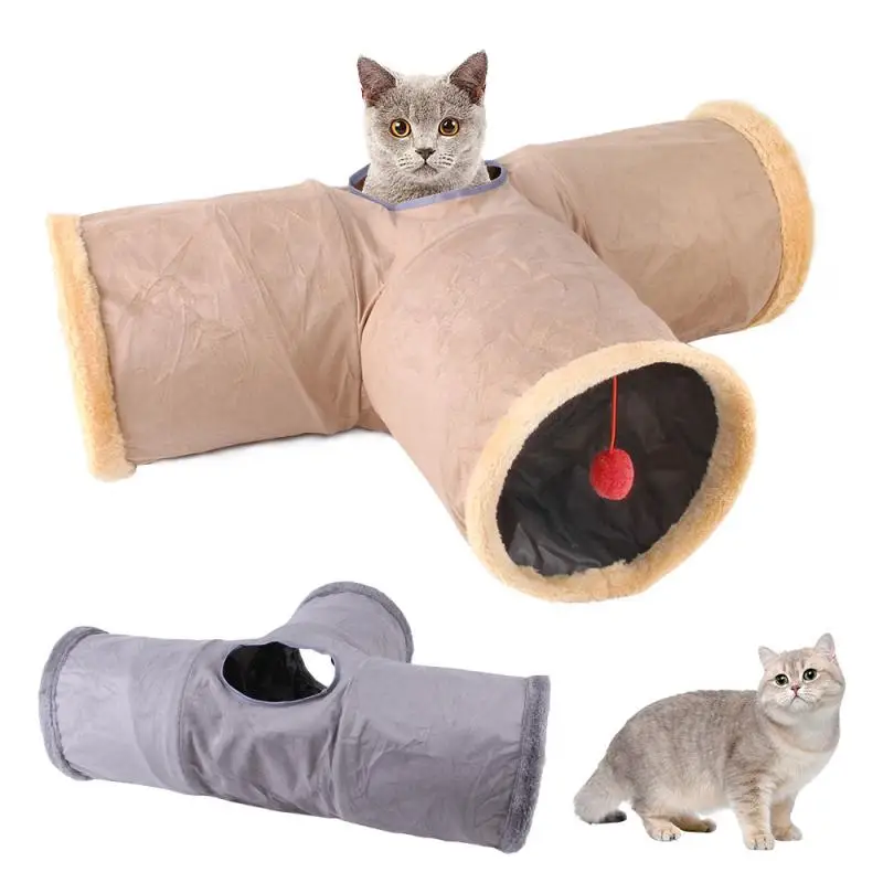 Polyester Pet Cat Toys High Quality Pet Crinkle Tunnels Training Play Games Kitten Supplies Folding Three-way Cats Tunnel
Polyester Pet Cat Toys High Quality Pet Crinkle Tunnels Training Play Games Kitten Supplies Folding Three-way Cats Tunnel