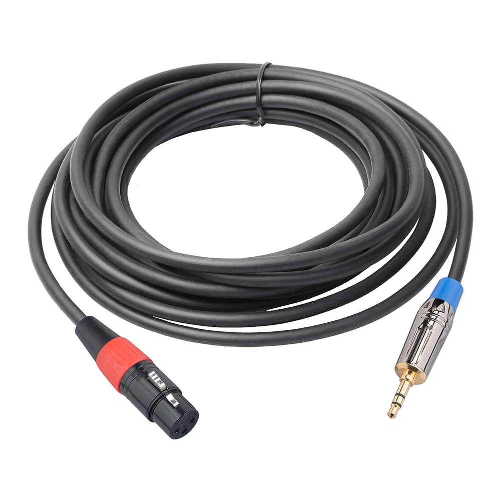 3.5mm Male To 3 Pin XLR Female Stereo Jack Audio Cable Adapter Connector 16.5FT For Instrument Guitar Mixer Amplifier Bass
3.5mm Male To 3 Pin XLR Female Stereo Jack Audio Cable Adapter Connector 16.5FT For Instrument Guitar Mixer Amplifier Bass