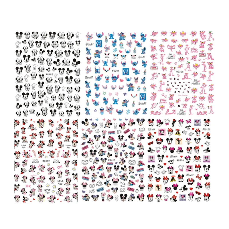 5PCS Disney Cartoon Nail Stickers Mickey Minnie Mouse Snow White Stitch Pink Panther Donald Duck Art Design Nail Decals Decorati
5PCS Disney Cartoon Nail Stickers Mickey Minnie Mouse Snow White Stitch Pink Panther Donald Duck Art Design Nail Decals Decorati