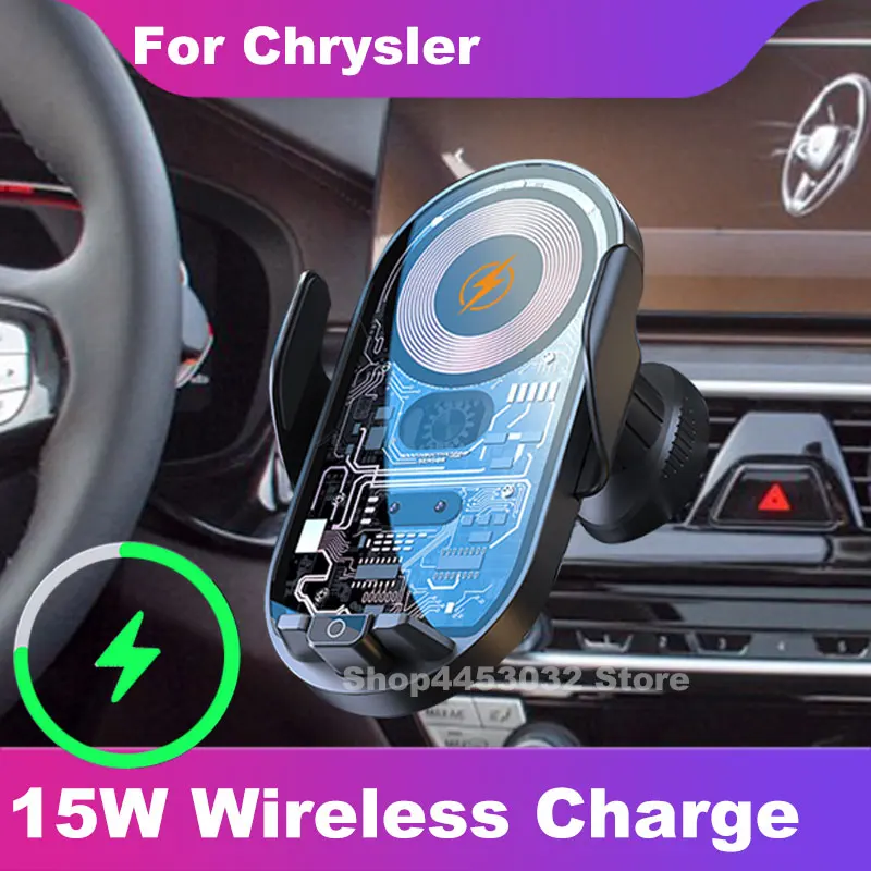 Автомобильный держатель для телефона с беспроводным зарядным устройством для Chrysler PT Cruiser 300 200 Aspen Air зажим для выхода GPS подставка для быстрой зарядки 15 Вт аксессуары 
Автомобильный держатель для телефона с беспроводным зарядным устройством для Chrysler PT Cruiser 300 200 Aspen Air зажим для выхода GPS подставка для быстрой зарядки 15 Вт аксессуары