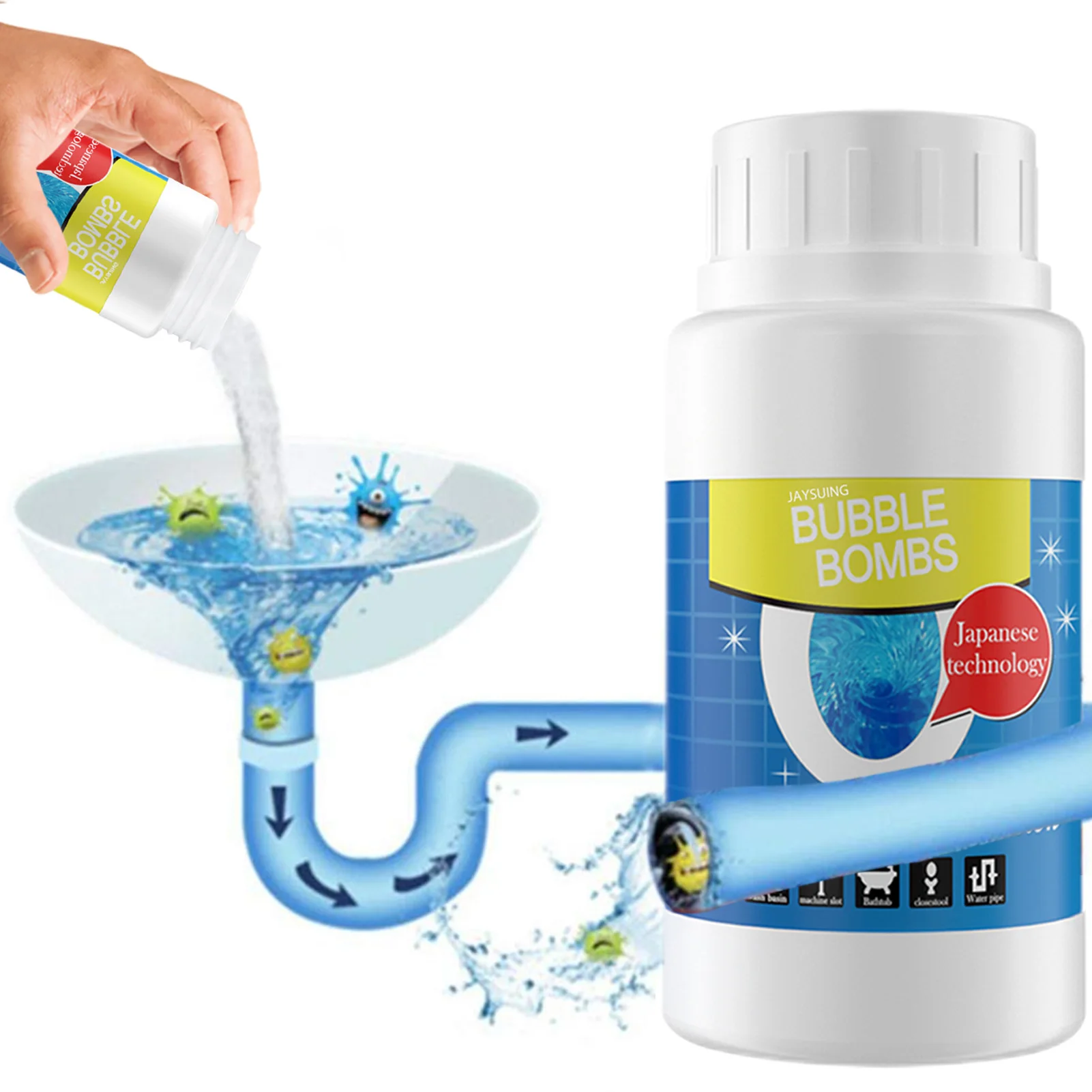 Прочный дренажный порошок для труб, средство для очистки слива раковины, для кухонной водопроводной трубы, для туалета, ванной, для слива по...
Прочный дренажный порошок для труб, средство для очистки слива раковины, для кухонной водопроводной трубы, для туалета, ванной, для слива по...