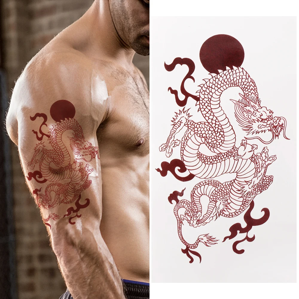 Red Dragon Tattoos Stickers Abdomen Decorate Temporary Tattoos Waterproof Arm Tattoo Women Men Sexy Art Fake Tattoos Stickers
Red Dragon Tattoos Stickers Abdomen Decorate Temporary Tattoos Waterproof Arm Tattoo Women Men Sexy Art Fake Tattoos Stickers
