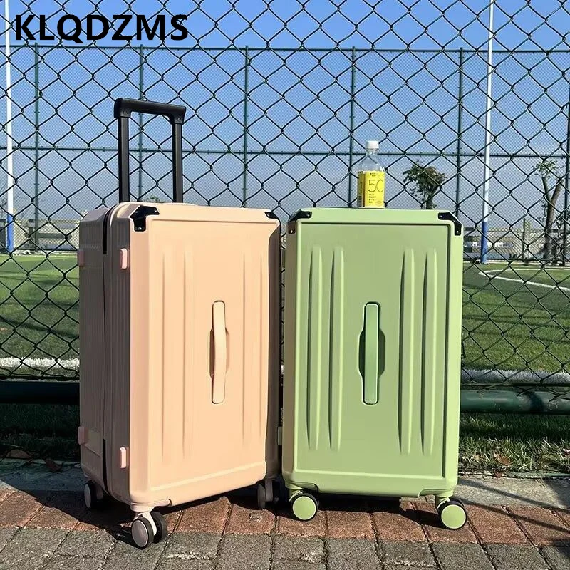 

KLQDZMS 20"22"24"26"28 Inch Suitcase New Large-capacity Trolley Case Girls Boarding Box Sturdy and Durable Rolling Luggage