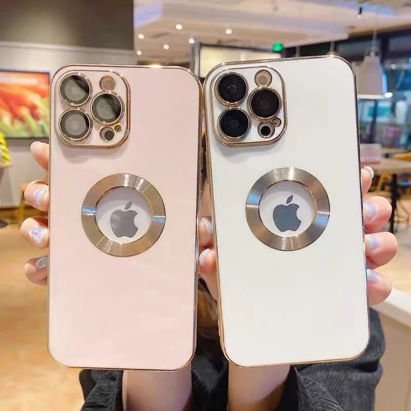 Luxury Soft Electroplated Phone Case For iPhone 11 Pro Max 12 13Pro Max XS X XR Hollow Out Silicone Cover Plating Logo Hole Case
Luxury Soft Electroplated Phone Case For iPhone 11 Pro Max 12 13Pro Max XS X XR Hollow Out Silicone Cover Plating Logo Hole Case
