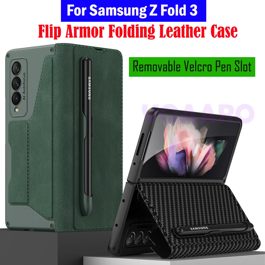 Card Slot Flip Wallet Leather Case for Samsung Galaxy Z Fold 3 5G Case with Removable S Pen Slot Holder Cover for Galaxy Z Fold3
Card Slot Flip Wallet Leather Case for Samsung Galaxy Z Fold 3 5G Case with Removable S Pen Slot Holder Cover for Galaxy Z Fold3