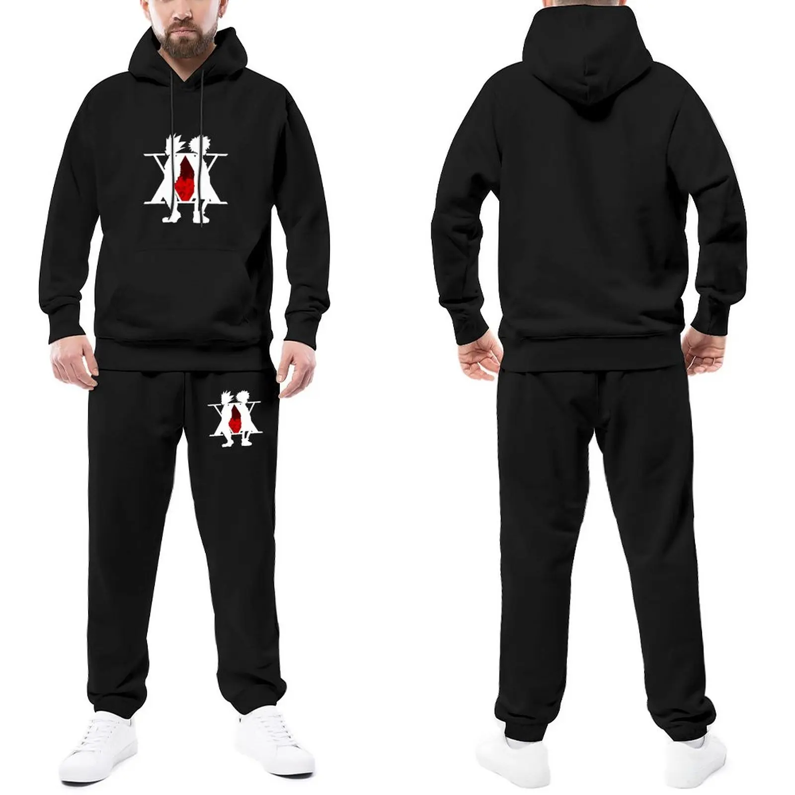 HXH TWIN HUNTER Trapstar Tracksuits Couple Gon Freecss Back to Back Hoody Sweatpant Set Print Hoodie Set Street Wear Jogger Sets
HXH TWIN HUNTER Trapstar Tracksuits Couple Gon Freecss Back to Back Hoody Sweatpant Set Print Hoodie Set Street Wear Jogger Sets