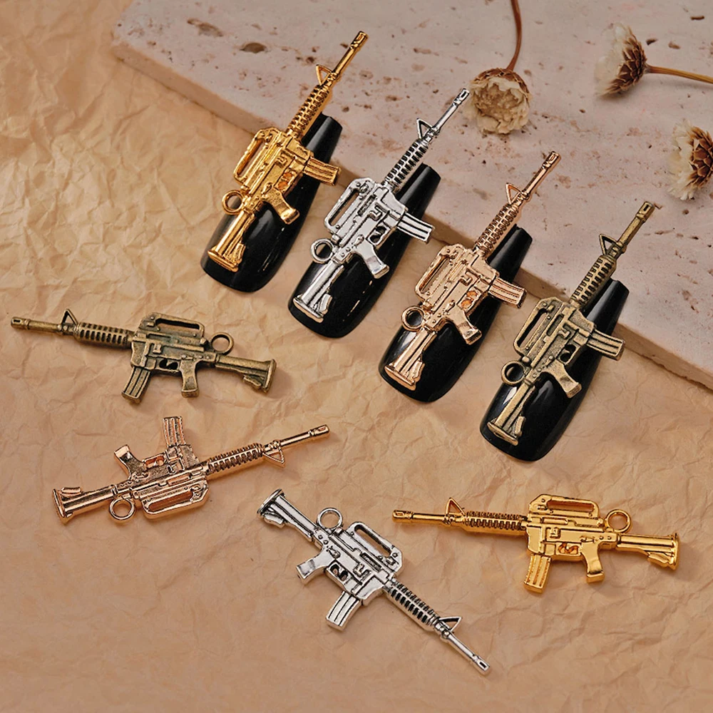 20 шт. Золотые/Серебряные украшения для дизайна ногтей 45 мм подставка для пистолета винтовки браслет ожерелье Подвески для ногтей металличе...
20 шт. Золотые/Серебряные украшения для дизайна ногтей 45 мм подставка для пистолета винтовки браслет ожерелье Подвески для ногтей металличе...