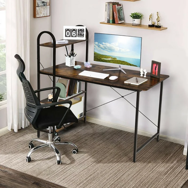48-Inch Reversible Space Saving Computer Desk 4-tier Open Storage Shelf Sturdy Steel Cross-shaped Frame Modern Office Desks
48-Inch Reversible Space Saving Computer Desk 4-tier Open Storage Shelf Sturdy Steel Cross-shaped Frame Modern Office Desks