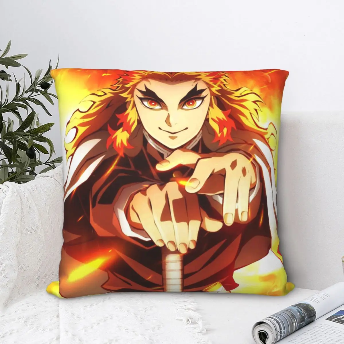 Fire Rengoku Throw Pillow Case Demon Slayer Japanese Adventure Anime Backpack Cojines Covers DIY Printed Washable Home Decor
Fire Rengoku Throw Pillow Case Demon Slayer Japanese Adventure Anime Backpack Cojines Covers DIY Printed Washable Home Decor