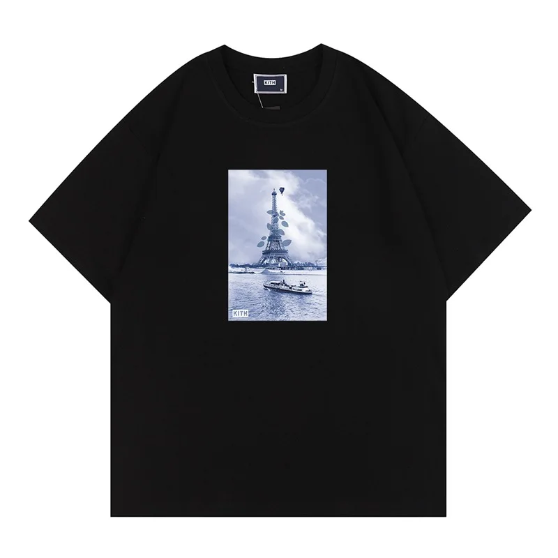 Kith Floral Navy Eiffel Tee Eiffel Tower Navy Blue Printed T-shirt Men's and Women's Short Sleeve Harajuku Mens T Shirts
Kith Floral Navy Eiffel Tee Eiffel Tower Navy Blue Printed T-shirt Men's and Women's Short Sleeve Harajuku Mens T Shirts