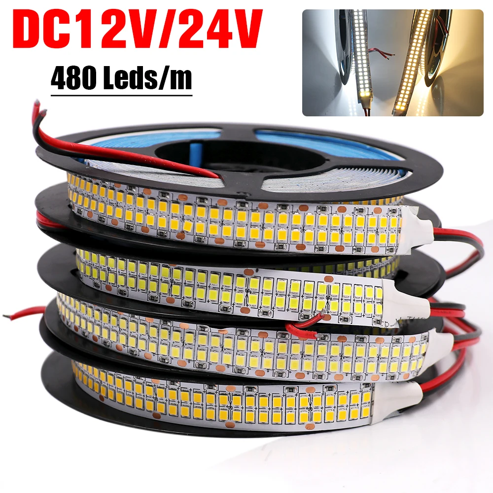 480Leds/M Highlight Double Rows LED Strip DC 12V 24V 2835 IP21 IP67 White/Warm White Flexible Ribbon Rope LED Light
480Leds/M Highlight Double Rows LED Strip DC 12V 24V 2835 IP21 IP67 White/Warm White Flexible Ribbon Rope LED Light