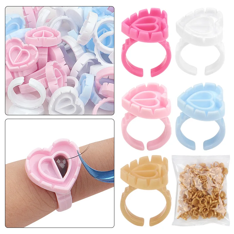 Glue Rings Disposable 100pcs New Heart Shape Eyelash Extension Finger Holder Rings Cup For Eyelashes Extension Tattoo Pigment
Glue Rings Disposable 100pcs New Heart Shape Eyelash Extension Finger Holder Rings Cup For Eyelashes Extension Tattoo Pigment