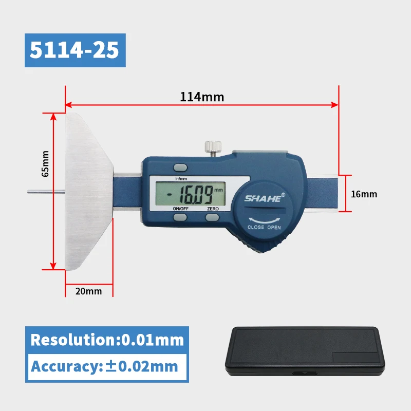 Толщиномер глубины протектора шин Shahe 0-25/0-50 мм, цифровой измеритель глубины протектора шин с ЖК-дисплеем, инструмент для измерения
Толщиномер глубины протектора шин Shahe 0-25/0-50 мм, цифровой измеритель глубины протектора шин с ЖК-дисплеем, инструмент для измерения
