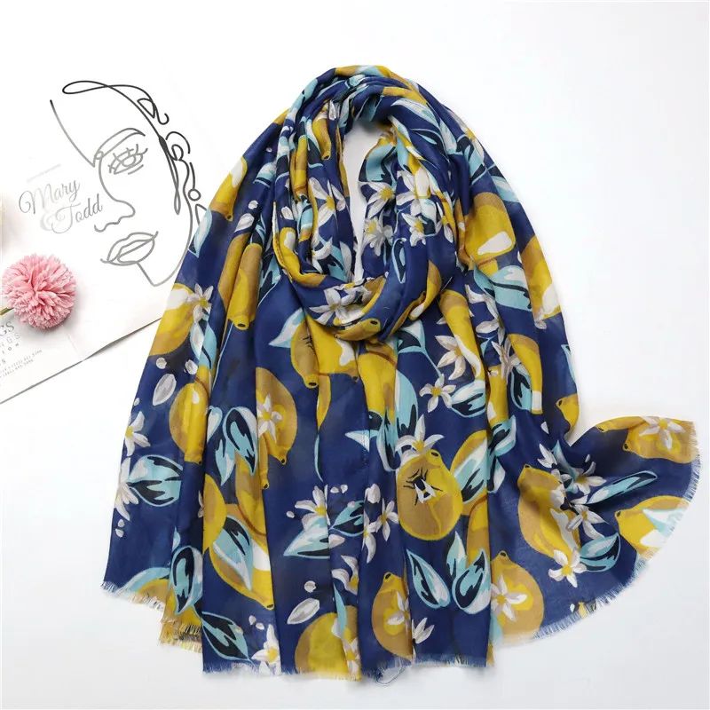 6 Colors Spain Luxury Fashion Women Viscose Scarf Lemon Floral Fringe Hijab Shawls and Wraps Female Foulard Echarpe Muslim Sjaal
6 Colors Spain Luxury Fashion Women Viscose Scarf Lemon Floral Fringe Hijab Shawls and Wraps Female Foulard Echarpe Muslim Sjaal