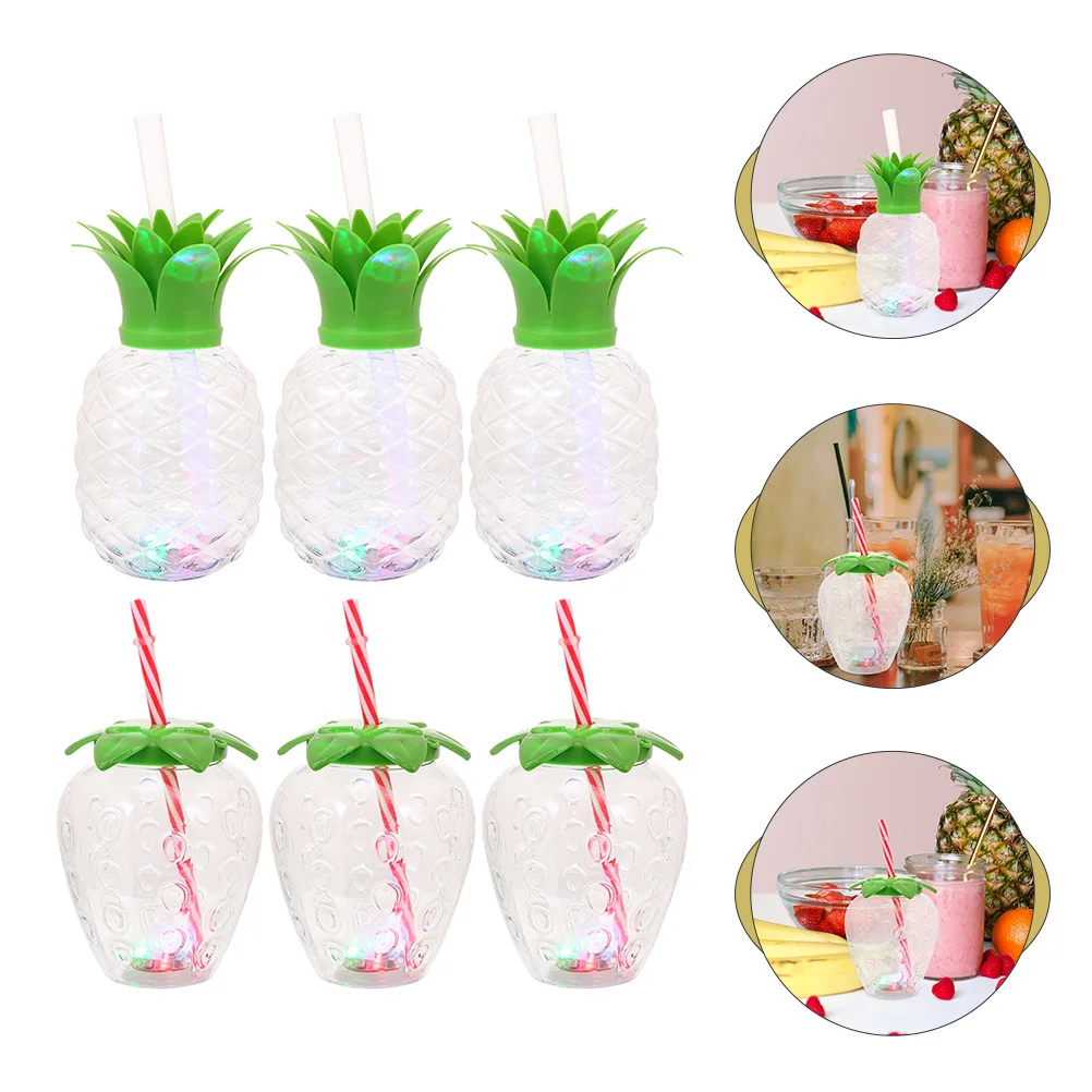 6 Pcs Cups Luminous Pineapple Cups Plastic Strawberry Cups Straw Water Bottles Beverage Cups Home Drinks Kids
6 Pcs Cups Luminous Pineapple Cups Plastic Strawberry Cups Straw Water Bottles Beverage Cups Home Drinks Kids