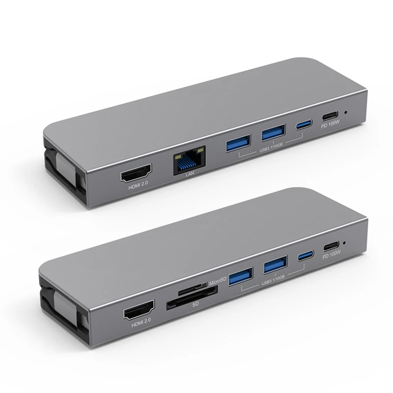 

2022 New USB Type C Hub 6 in1 USB3.1 HDMI-Compatible LAN 10GB PD Fast Charging Splitter