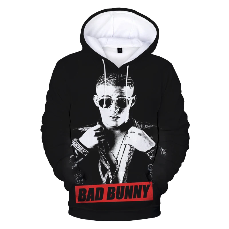 Новое поступление 2020, толстовки с капюшоном Bad Bunny 3D, мужские и женские модные повседневные толстовки в стиле хип-хоп, пуловер с принтом Bad Bunny
Новое поступление 2020, толстовки с капюшоном Bad Bunny 3D, мужские и женские модные повседневные толстовки в стиле хип-хоп, пуловер с принтом Bad Bunny