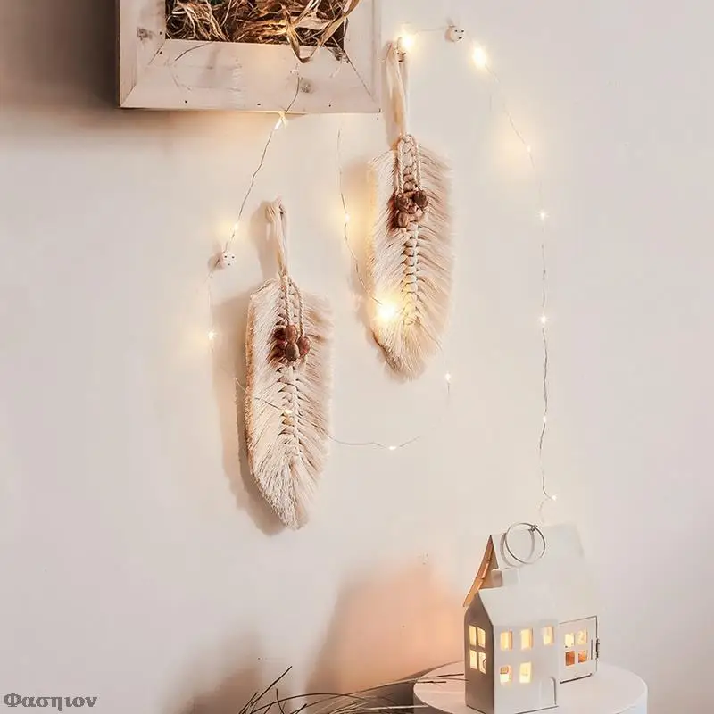 Nordic Style Hand-woven Leaves Shape Macrame Tapestry Art Woven Cotton Rope Bohemian Leaf Wall Hanging Living Room Decoration
Nordic Style Hand-woven Leaves Shape Macrame Tapestry Art Woven Cotton Rope Bohemian Leaf Wall Hanging Living Room Decoration