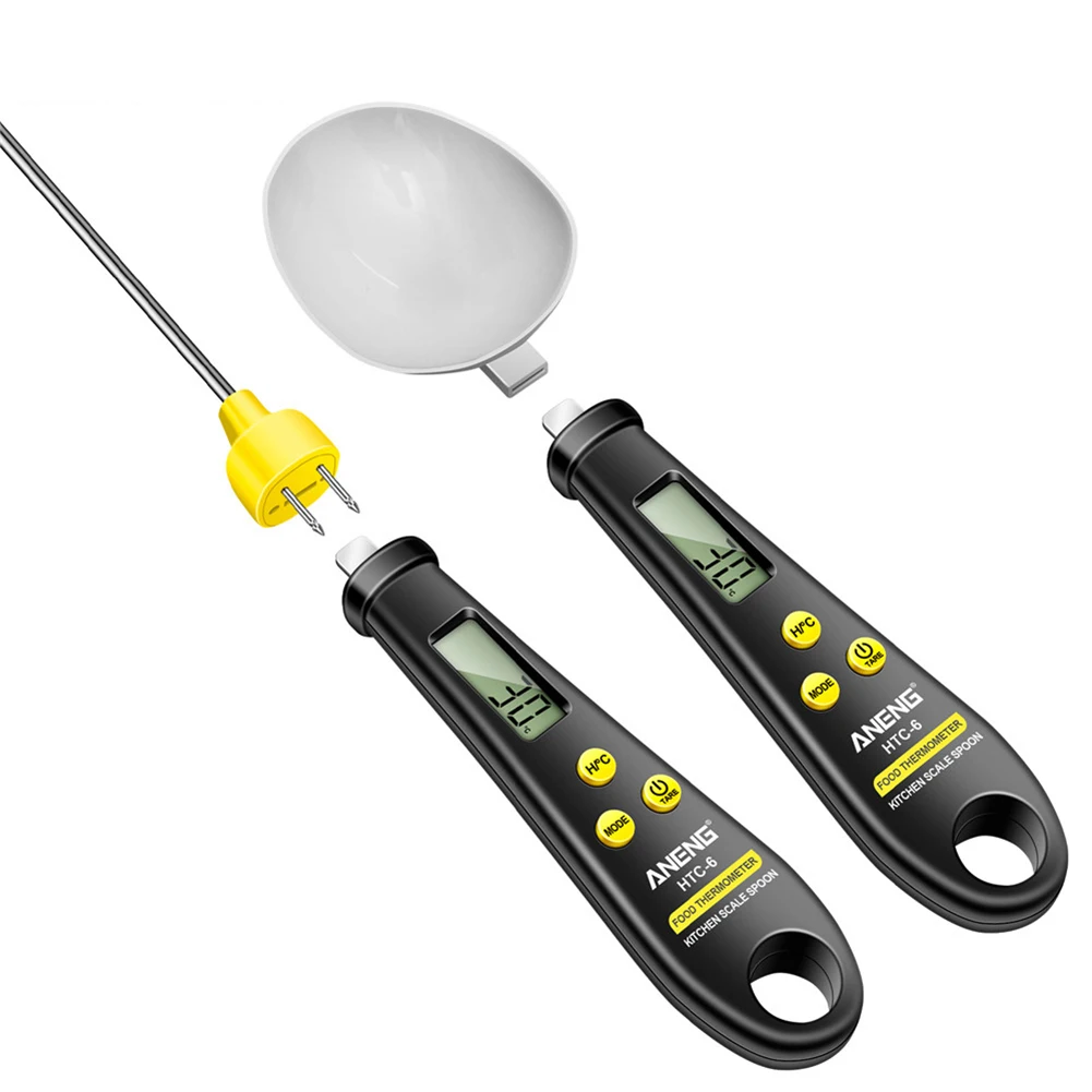 Kitchen Smart 2 In 1 Multifunctional Digital Spoon LCD Display Scale Thermometer Probe ℃/℉ Milk Oil Flour Food Meat Measurement
Kitchen Smart 2 In 1 Multifunctional Digital Spoon LCD Display Scale Thermometer Probe ℃/℉ Milk Oil Flour Food Meat Measurement