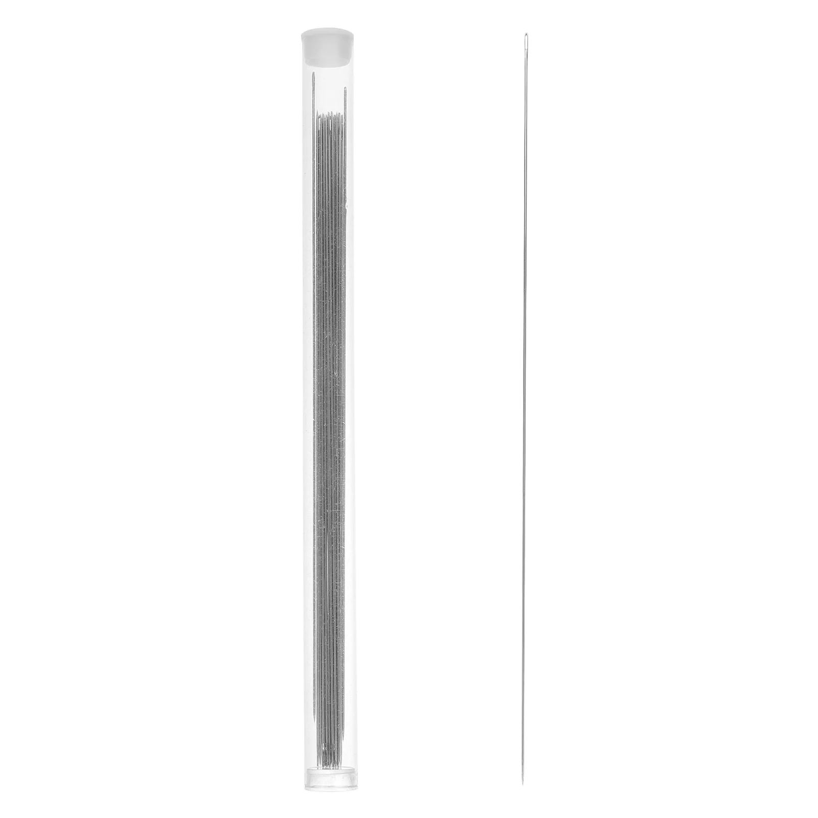 20pcs Beading Needles DIY Yarn Knitting Needles Sewing Needles with A Storage Barrel(150mm)
20pcs Beading Needles DIY Yarn Knitting Needles Sewing Needles with A Storage Barrel(150mm)