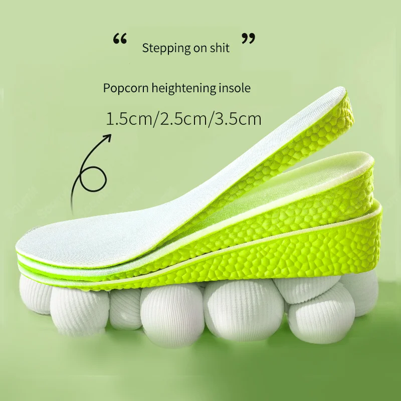 1.5-3.5cm Memory Foam Shoes Invisible Height Increase Insoles Green Sole Pad Breathable Comfortable for Feet Care Men Women
1.5-3.5cm Memory Foam Shoes Invisible Height Increase Insoles Green Sole Pad Breathable Comfortable for Feet Care Men Women