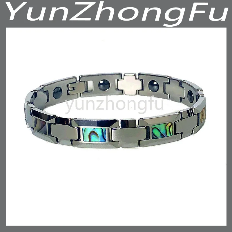 10mm Tungsten Gold Inlaid Undersea Abalone Color Shell Black Ochre Personality Men's Bracelet
10mm Tungsten Gold Inlaid Undersea Abalone Color Shell Black Ochre Personality Men's Bracelet