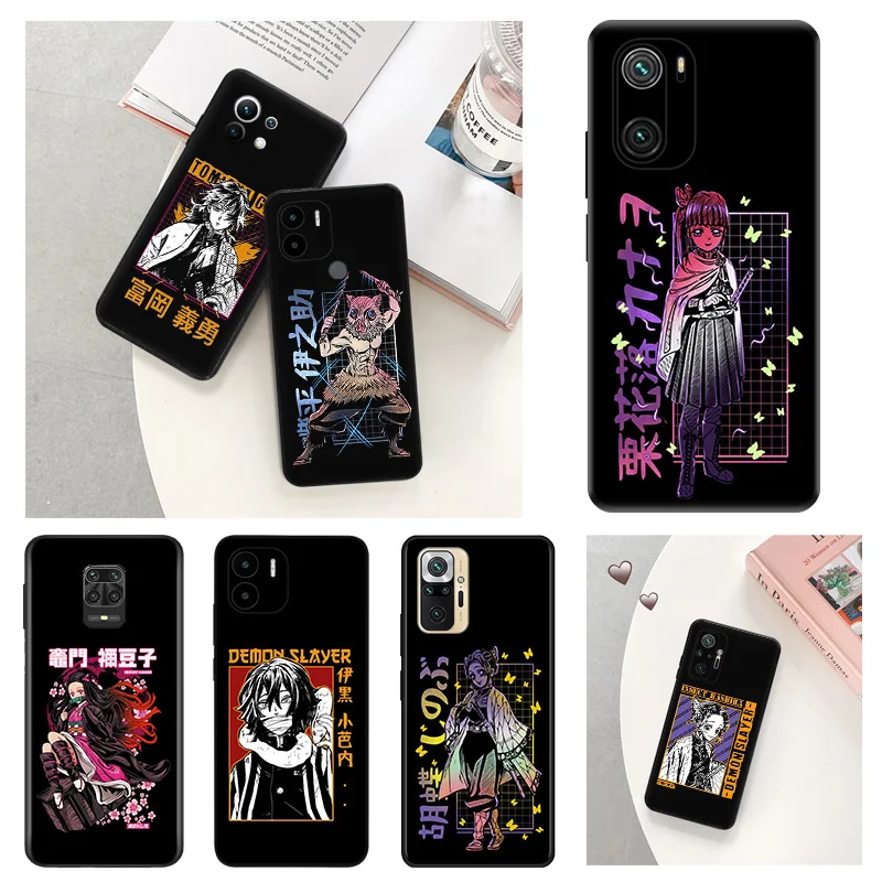 

Anti-Drop Soft Phone Case For Redmi A2 Plus A1 K60 Pro 10A 10C Note10 S Xiaomi Mi 10 5G 10T Lite Demon Slayer Comic Back Cover