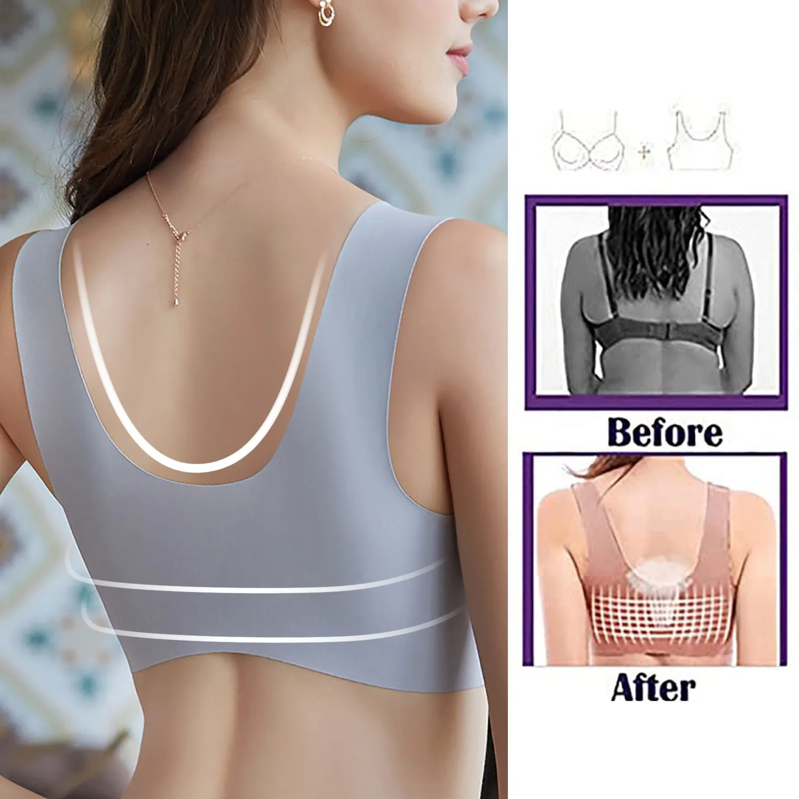 Бесшовный бюстгальтер для женщин, удобный регулируемый разглаживающий бюстгальтер без косточек, Бралетт, женский спортивный бюстгальтер
Бесшовный бюстгальтер для женщин, удобный регулируемый разглаживающий бюстгальтер без косточек, Бралетт, женский спортивный бюстгальтер