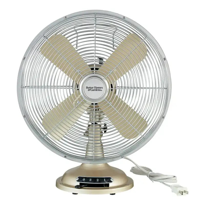 Gardens 12 inch Retro 3-Speed Metal Tilted- Oscillation Table Fan Brushed Nickel Portable ac Mini fan portable Summer gadgets Ne
Gardens 12 inch Retro 3-Speed Metal Tilted- Oscillation Table Fan Brushed Nickel Portable ac Mini fan portable Summer gadgets Ne