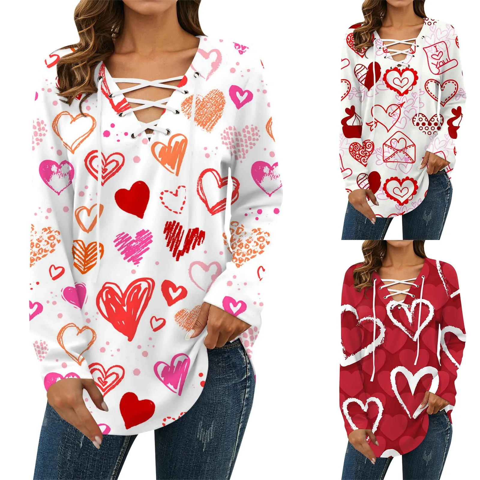 Женские футболки на День святого Валентина, женские повседневные рубашки на шнуровке с разноцветным принтом, рабочие футболки, женские ком...
Женские футболки на День святого Валентина, женские повседневные рубашки на шнуровке с разноцветным принтом, рабочие футболки, женские ком...