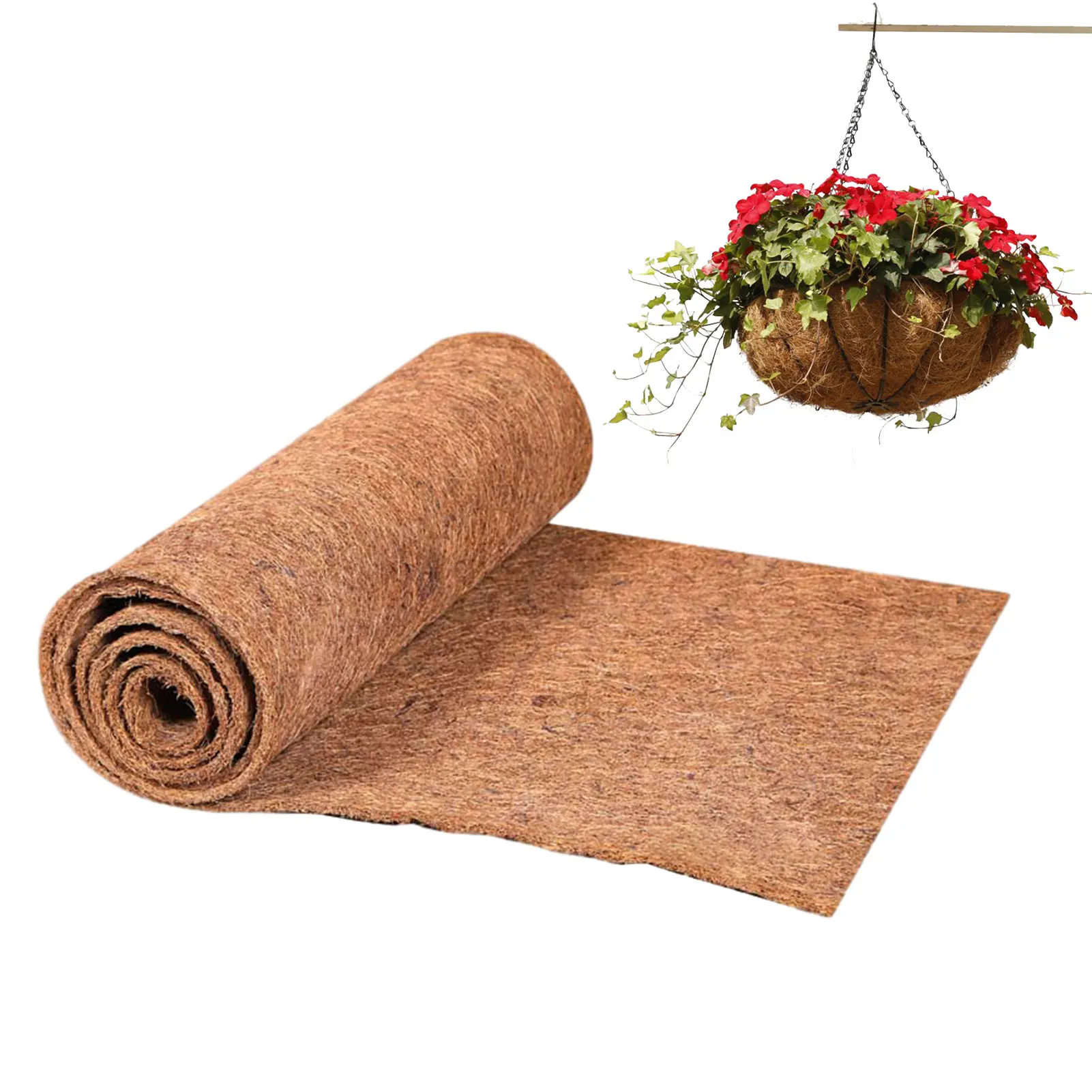

Coco Liner Roll for Planters Coconut Mat Reptile Bedding Supplies Fiber Coir Liners for Lizard Snake Chameleon Turtle Bearded