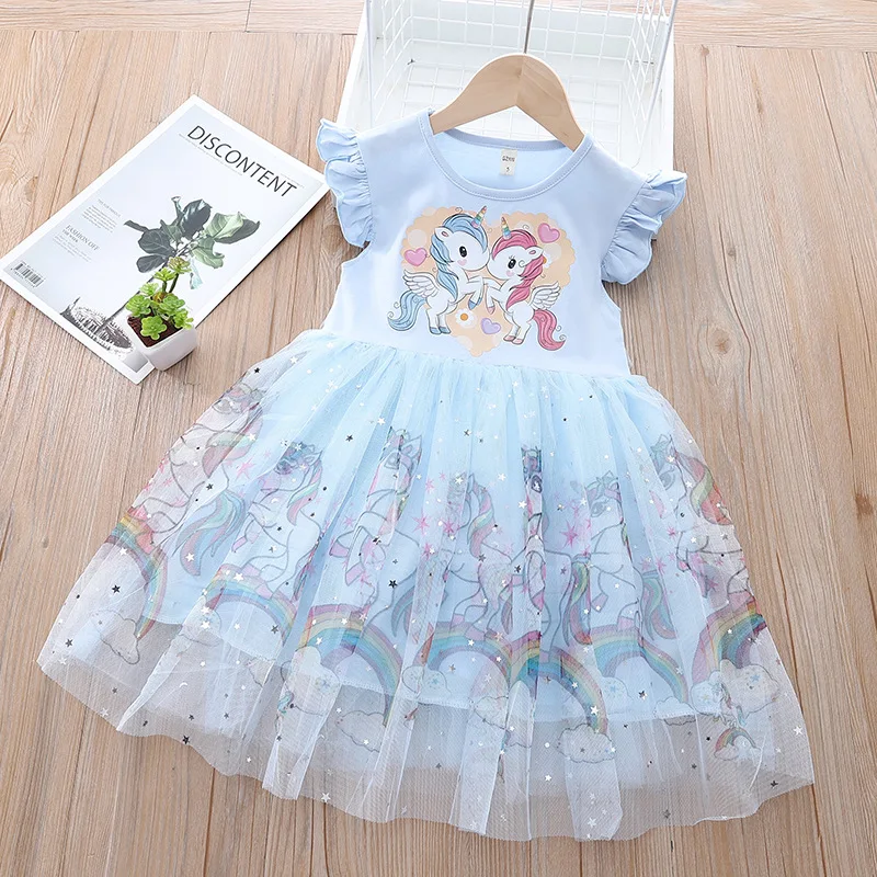 Summer Party Dresses for Girls Unicorn Elsa Birthday Costume Pretty Little Children Clothes Mesh Lace Fashion Vestidos
Summer Party Dresses for Girls Unicorn Elsa Birthday Costume Pretty Little Children Clothes Mesh Lace Fashion Vestidos