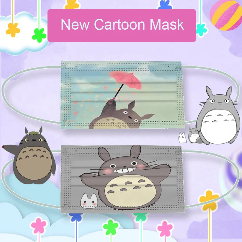 20/50/100Pcs Cartoon Face Mask Adult-Children Totoro Printed Anime Mouth Mask Dust-proof Ear Loop 3 Layer Disposable Mascarillas
20/50/100Pcs Cartoon Face Mask Adult-Children Totoro Printed Anime Mouth Mask Dust-proof Ear Loop 3 Layer Disposable Mascarillas