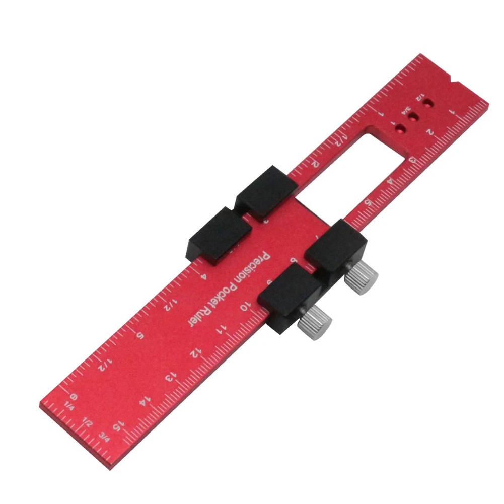 Precision Pocket Ruler T-Type Scribing Ruler T Track Ruler Inch And Metric Measuring Marking Ruler W/ Slide Stop Surveying Tools 
Precision Pocket Ruler T-Type Scribing Ruler T Track Ruler Inch And Metric Measuring Marking Ruler W/ Slide Stop Surveying Tools