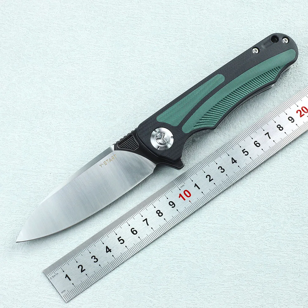 

Y-START LK5030 Folding Knife D2 Steel Blade Pocket Knife Fast Open Flipper G10 Handle Outdoor EDC Hunting Knives